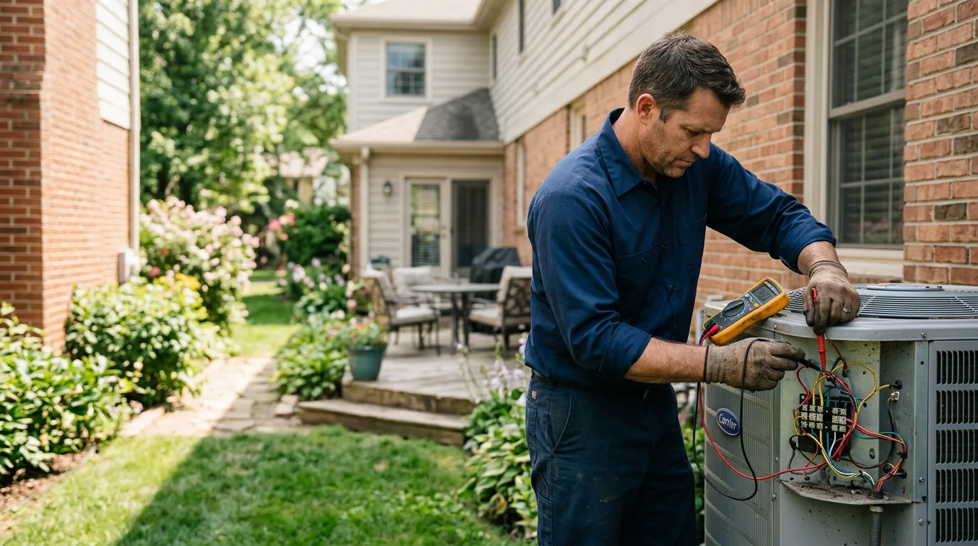 HVAC technician working near Huntersville, NC